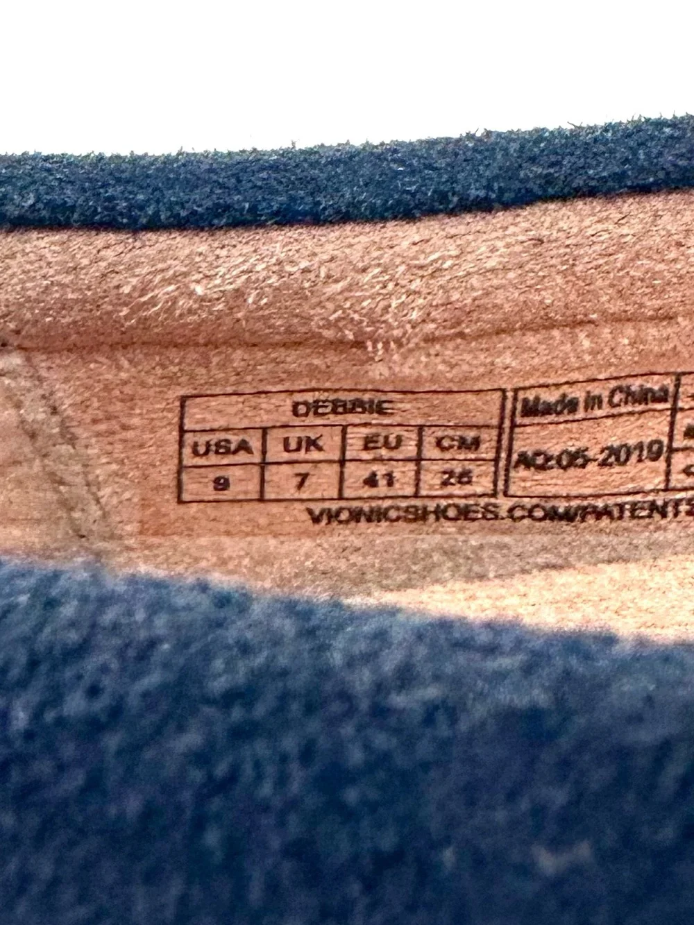 Vionic Debbie Suede Moccasin Loafers Comfort Flats Size 9 Blue